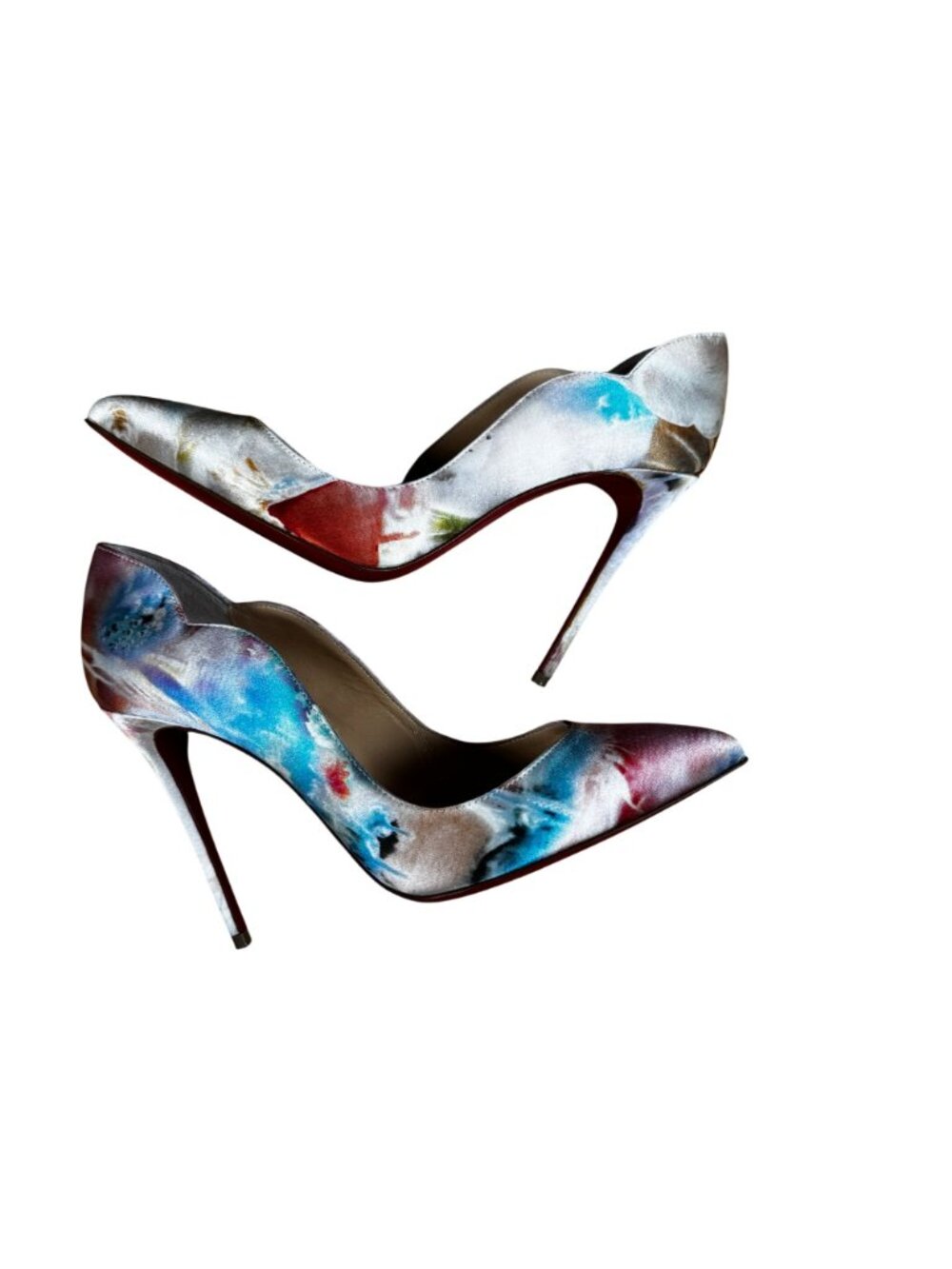 Christian Louboutin Hot Chick 100 Tissu Fresque Rodeo Pointed Pumps Size EU 37.5 - Picture 4 of 12